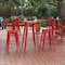 Flash Furniture 23.75 RD Bar Top Table Brown Poly Top/Red Frame JJ-T14623H-60-BRRD-GG - alternate 1